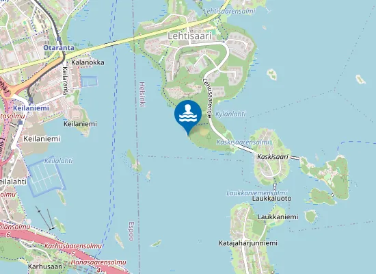 Map of Lehtisaaren uimaranta