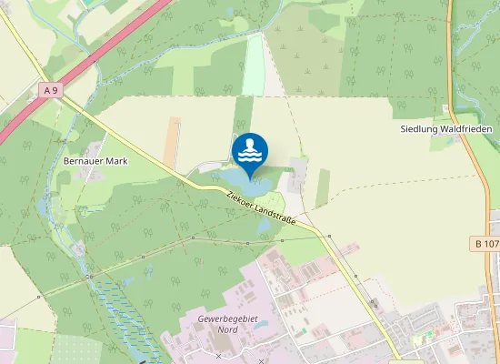 Map of FLAEMINGBAD COSWIG ANHALT