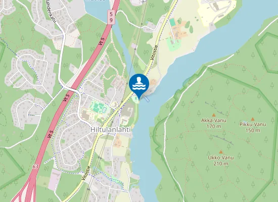 Map of Hiltulanlahden uimaranta