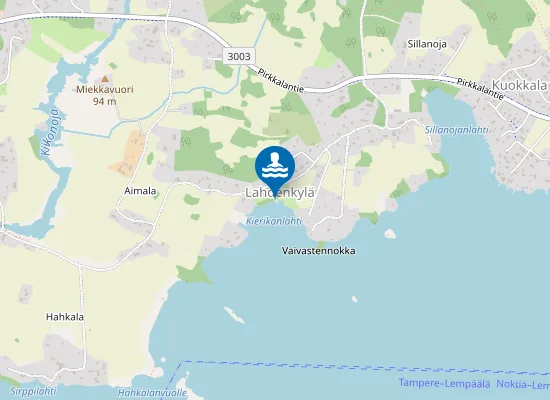 Map of Lahdenkylän uimaranta