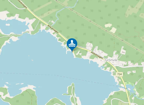 Map of Grönvik simstrand