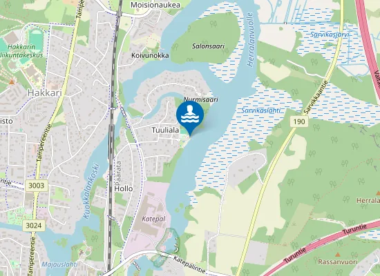 Map of Tuulialan uimaranta