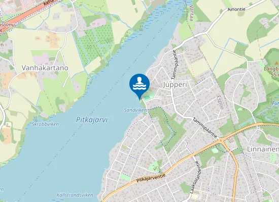 Map of Jupperin uimaranta