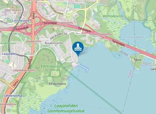 Map of Laajalahden uimaranta