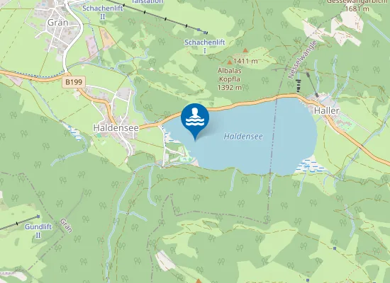 Map of HALDENSEE, STRANDBAD