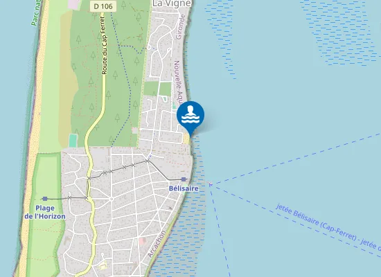Map of Plage des Américains