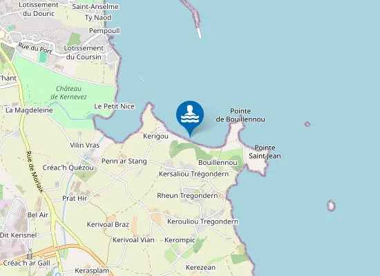 Map of Plage de Kerigou