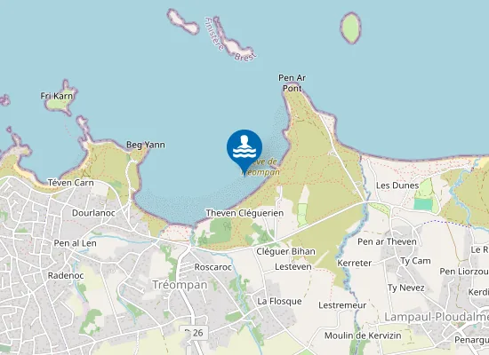 Map of Plage de Tréompan
