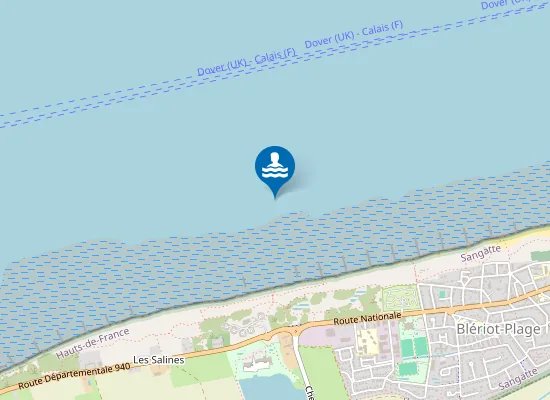 Map of Calais plage