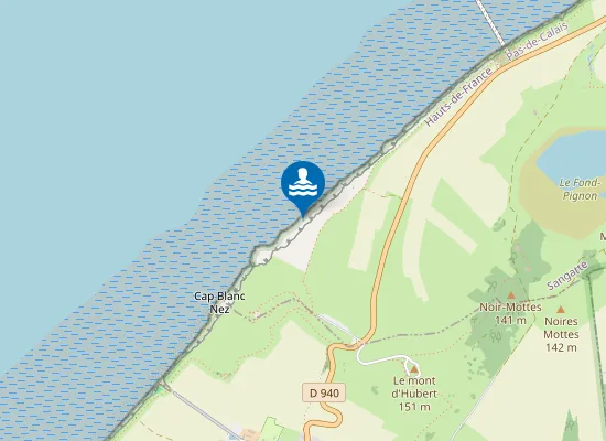 Map of Cap Blanc Nez