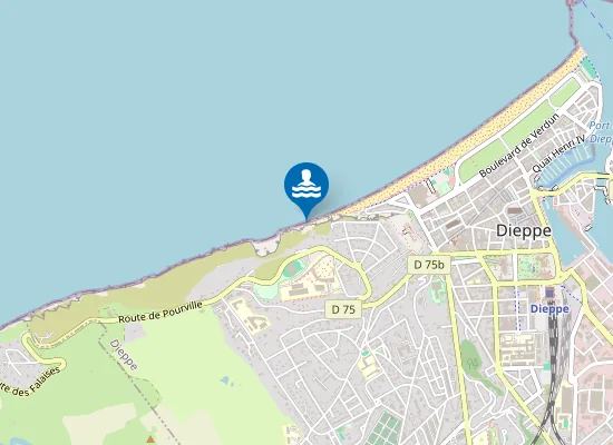 Map of Dieppe - plage de la piscine