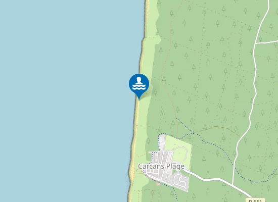 Map of Plage Carcans
