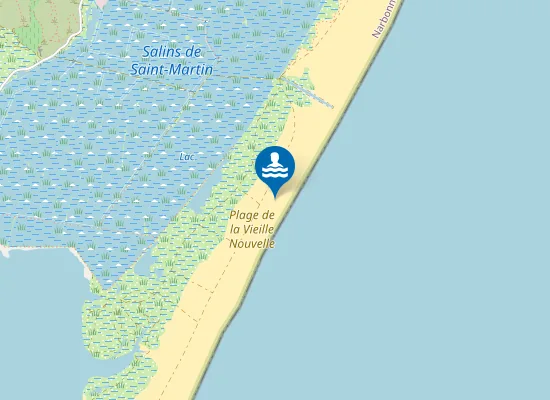 Map of Plage de la Mateille