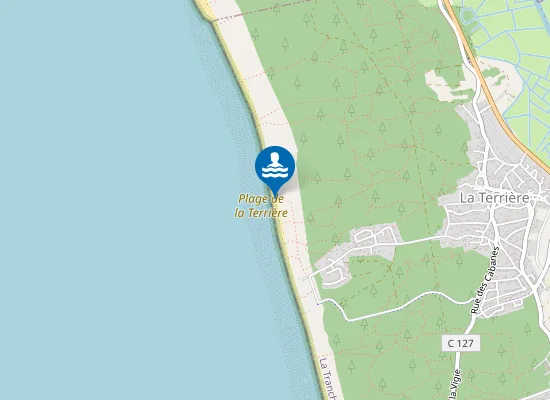 Map of Plage de la Terriere