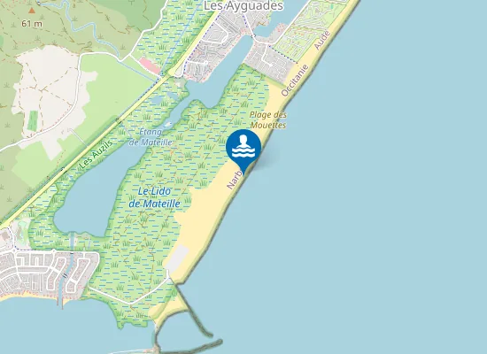 Map of Plage des Ayguades
