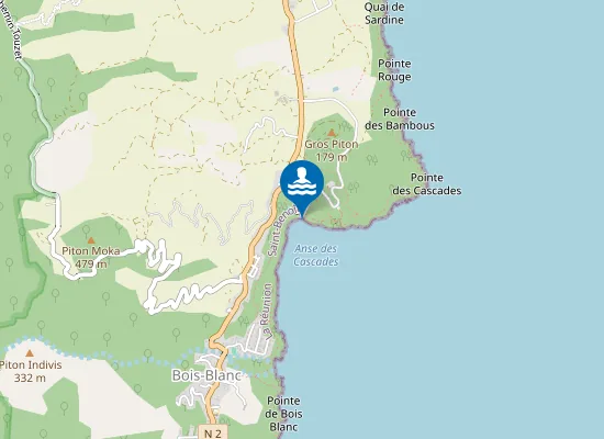 Map of Anse des Cascades