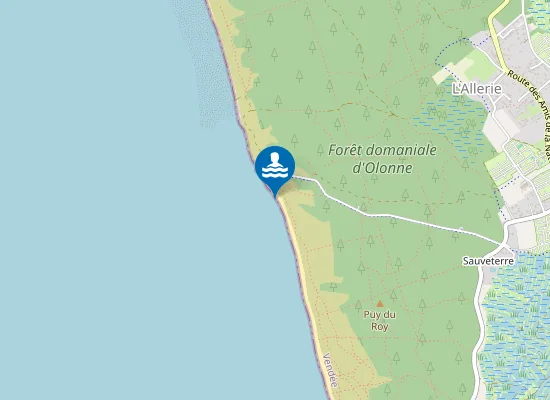Map of Plage des Pierres Noires