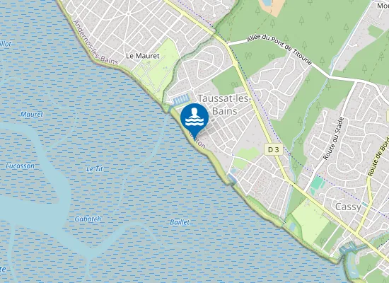Map of Plage Nord de Taussat