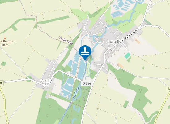 Map of Base nautique de Lœuilly