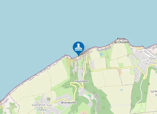 Map of Plage de Vaucottes