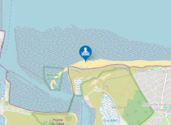 Map of plage naturiste de Merville