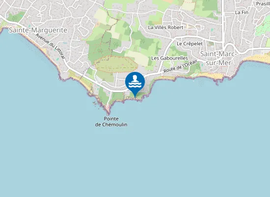 Map of Plage de la Petite Vallée