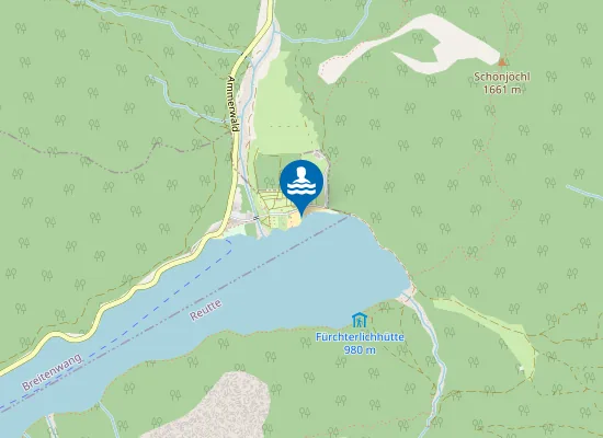 Map of PLANSEE, CAMPINGPLATZ