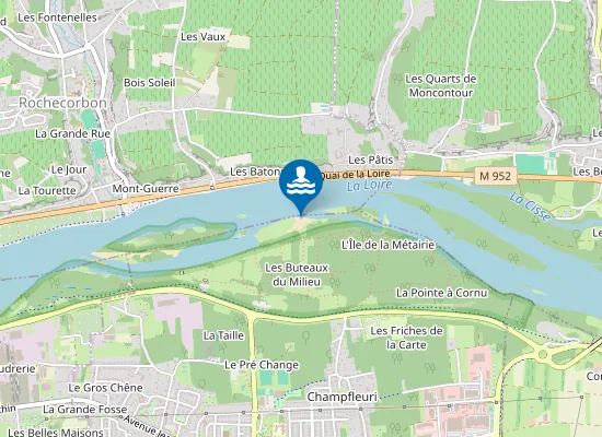 Map of Plage de l'Île de la Métairie