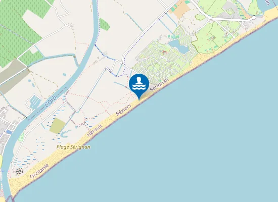 Map of Plage des Orpellières