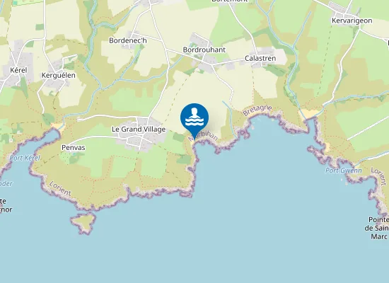 Map of Plage de Yeyew