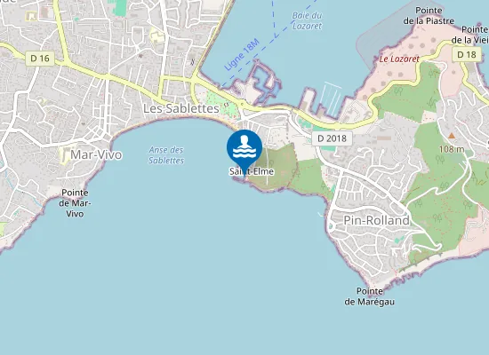 Map of Toutou Beach