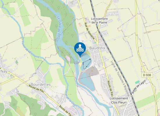 Map of Base de loisirs de Baudreix