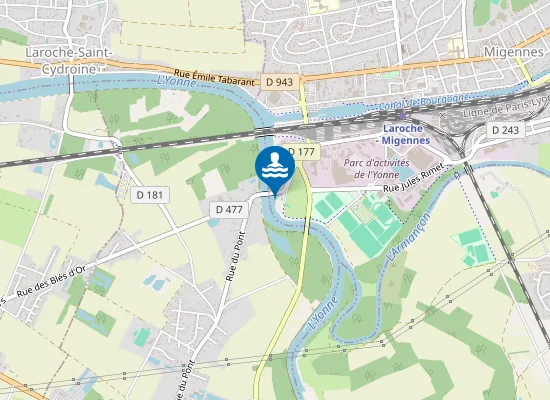Map of Migennes Plage