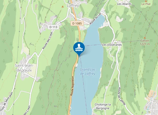 Map of Plage naturiste du Lac de Laffray