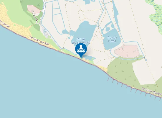 Map of Plage Naturiste De L'espiguette