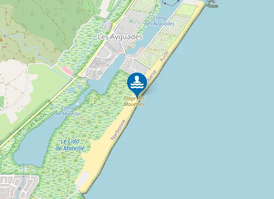 Map of Plage de Mateille