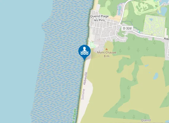Map of Plage de Quend Marquenterre les bouchots