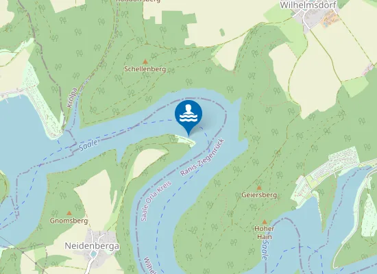 Map of HOHENWARTE TALSPERRE SCHAEFERWIESE