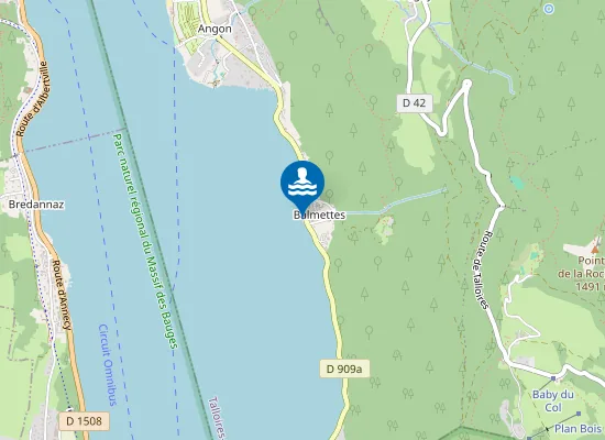 Map of Plage de la Balmette