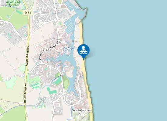 Map of Plage de la Lagune
