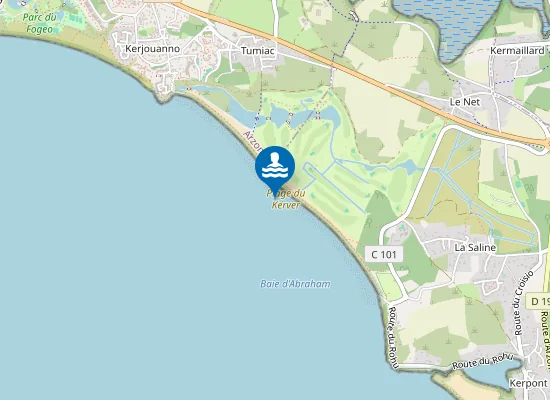 Map of Plage du Kerver