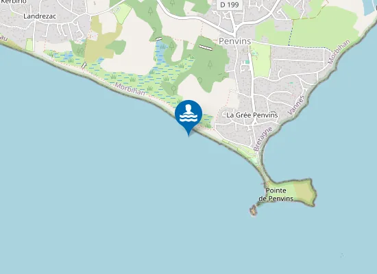 Map of Plage de Penvins