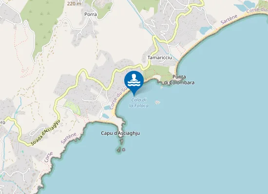 Map of Plage de Tamaricciu
