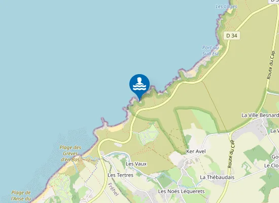 Map of Plage du Porry