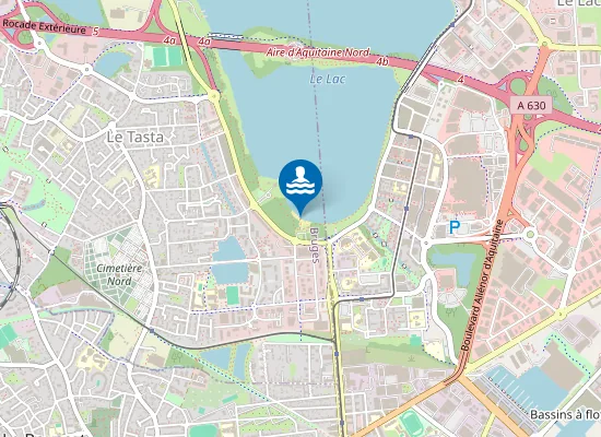 Map of Plage du Lac