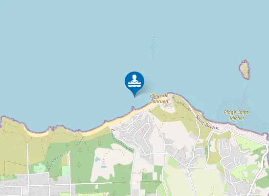 Map of Plage de Lanruen