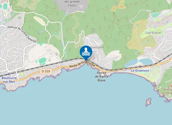 Map of Plage d'Aigue Bonne