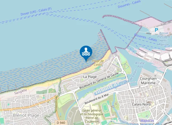 Map of Plage de Calais