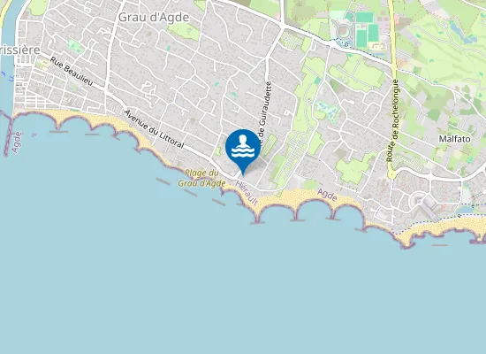 Map of Plage du Grau d'Agde