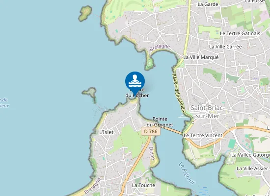 Map of Plage du Rocher